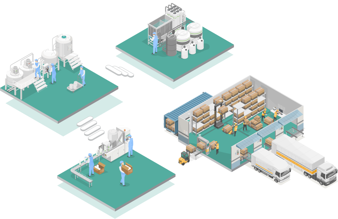 제품 생산 과정 단계별 그림